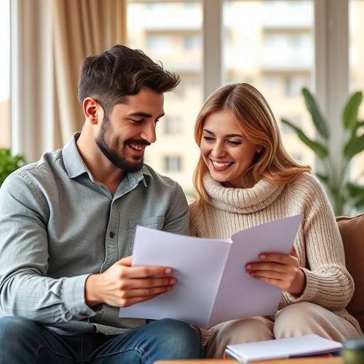 Image of a young couple planning their finances together, highlighting the importance of financial planning in relationships